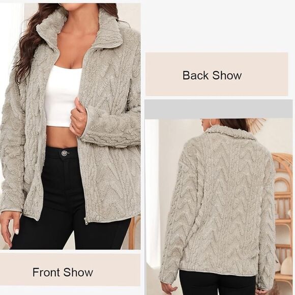 Oversized winter fleece jacket - Picture 2 of 5